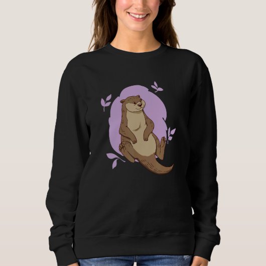 Cute Sea Otter 2 Sweatshirt (Vorderseite)