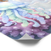 Cute Sea Turtle Boy Baby Shower Welcome Poster (Ecke)