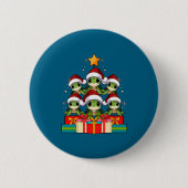 Cute Sea Turtle Le Ocean Christmas Tree Xmas Hat L Button (Vorderseite)