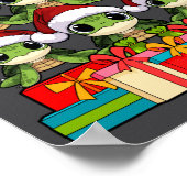 Cute Sea Turtle Le Ocean Christmas Tree Xmas Hat L Poster (Ecke)