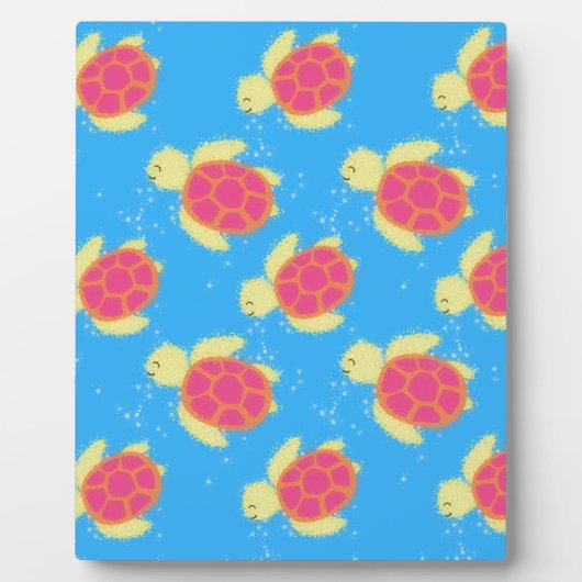 Cute Sea Turtle Pattern Fotoplatte (Vorderseite)