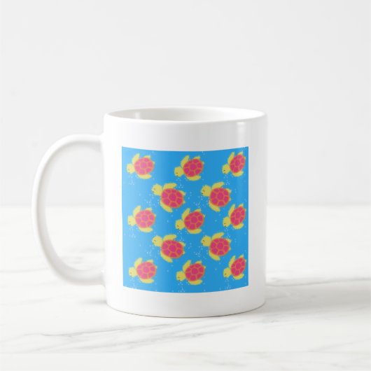 Cute Sea Turtle Pattern Kaffeetasse (Links)