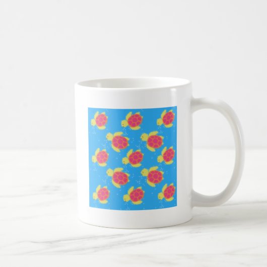 Cute Sea Turtle Pattern Kaffeetasse (Rechts)