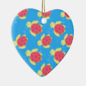 Cute Sea Turtle Pattern Keramik Ornament (Rechts)