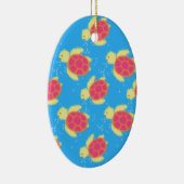 Cute Sea Turtle Pattern Keramik Ornament (Rechts)
