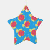 Cute Sea Turtle Pattern Keramik Ornament (Rechts)