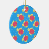 Cute Sea Turtle Pattern Keramik Ornament (Rechts)