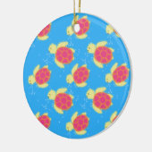 Cute Sea Turtle Pattern Keramik Ornament (Links)