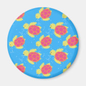 Cute Sea Turtle Pattern Magnet (Vorne)