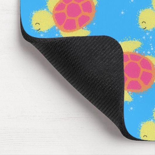 Cute Sea Turtle Pattern Mousepad (Ecke)