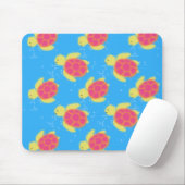 Cute Sea Turtle Pattern Mousepad (Mit Mouse)