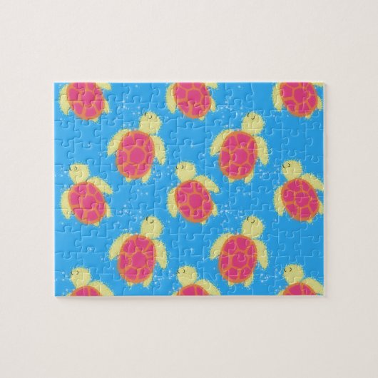 Cute Sea Turtle Pattern Puzzle (Horizontal)