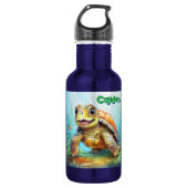 Cute Sea Turtle Personalized Edelstahlflasche (Vorderseite)