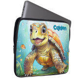 Cute Sea Turtle Personalized Laptopschutzhülle (Vorne Rechts)