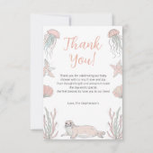 Cute Sea You Soon Baby Shower Coastal Theme Dankeskarte (Vorderseite)