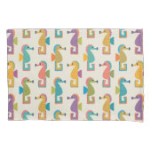 Cute Seahorse Pattern on Cream Kissenbezug (Vorderseite)