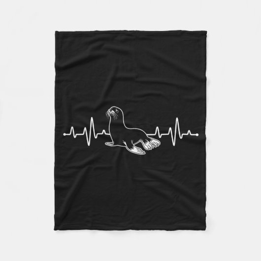 Cute Seal Art For Men Women Kids Sea Lion Seal Lov Fleecedecke (Vorderseite)