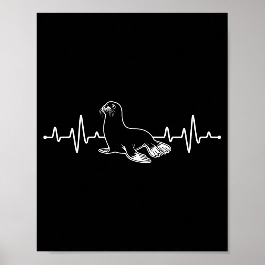 Cute Seal Art For Men Women Kids Sea Lion Seal Lov Poster (Vorne)