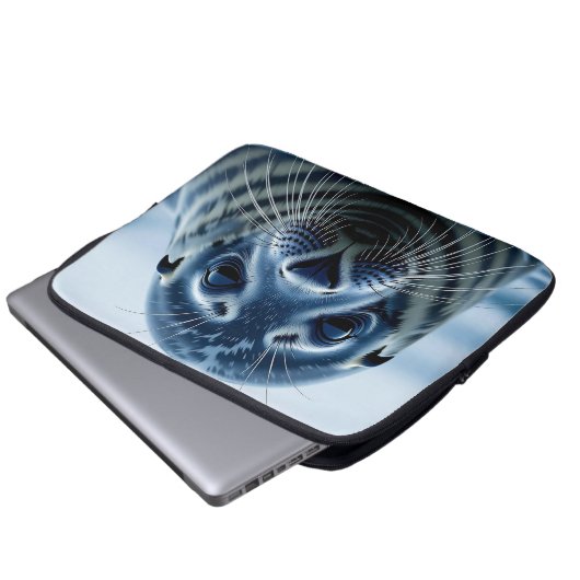 Cute Seal Close up Laptopschutzhülle (Vorne Knopf)