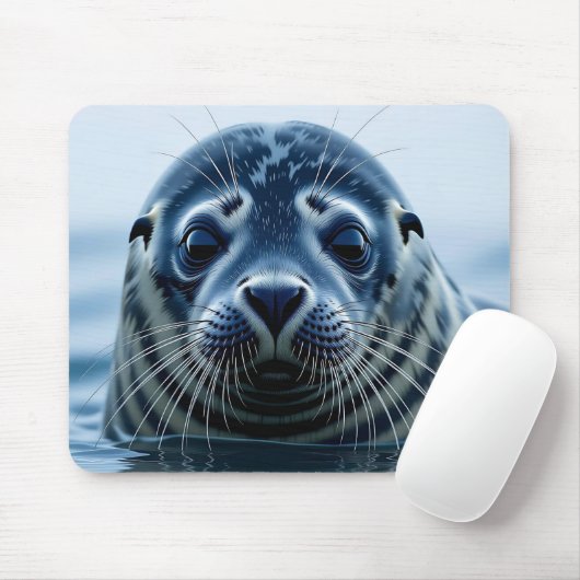 Cute Seal Close up Mousepad (Mit Mouse)