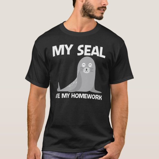 Cute Seal For Kids Boys Sea Lion Zoo Animal T-Shirt (Vorderseite)
