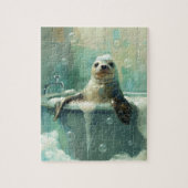 Cute Seal in Bubble Bath Jigsaw Puzzle (Vertikal)