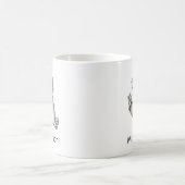 Cute Seal Reading Book Custom Kaffeetasse (Mittel)