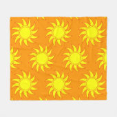 Cute seamless pattern of sun. Doodle hand drawn st Fleecedecke (Vorderseite (Horizontal))