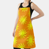 Cute seamless pattern of sun. Doodle hand drawn st Schürze (InSitu)