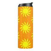 Cute seamless pattern of sun. Doodle hand drawn st Thermosbecher (Nach links gedreht)