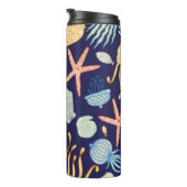 Cute seamless pattern with jellyfish, shells, fish thermosbecher (Nach rechts gedreht)