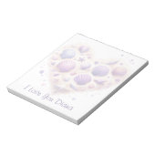 Cute Seashell Heart Beach Love Valentine's Day Notizblock (Rotiert)