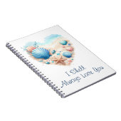 Cute Seashell Heart Beach Love Valentine's Day Notizblock (Rechte Seite)