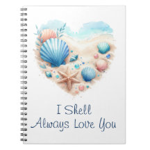 Cute Seashell Heart Beach Love Valentine's Day