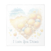 Cute Seashell Heart Beach Love Valentine's Day Notizblock (Vorderseite)