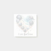 Cute Seashell Heart Beach Love Valentine's Day Post-it Klebezettel (Vorderseite)