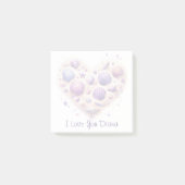 Cute Seashell Heart Beach Love Valentine's Day Post-it Klebezettel (Vorderseite)