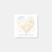 Cute Seashell Heart Beach Love Valentine's Day Post-it Klebezettel (Vorderseite)