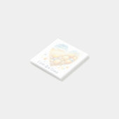 Cute Seashell Heart Beach Love Valentine's Day Post-it Klebezettel (angewinkelt)