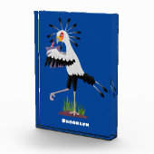 Cute secretary bird writing notes cartoon fotoblock (Rechts)