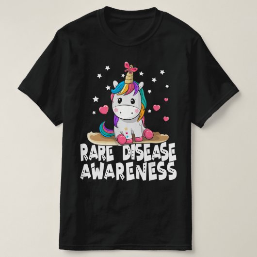 Cute Seltene Disease Awareness T Shirt Unicorn Lov (Design vorne)