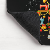 Cute Sewing Machine Christmas Tree Christmas Ornam Mousepad (Ecke)