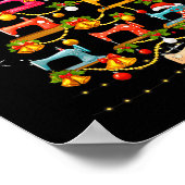 Cute Sewing Machine Christmas Tree Christmas Ornam Poster (Ecke)