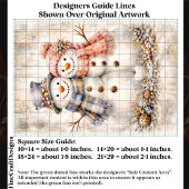 Cute Shabby Chic Snowman Couple FG2R Decoupage Seidenpapier