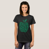 Cute Shamrock C Apple Teacher Student St Patrick's T-Shirt (Vorne ganz)