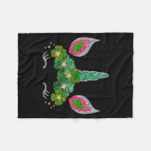 Cute Shamrock Irish Unicorn Face Tee St.patrick's Fleecedecke (Vorderseite (Horizontal))