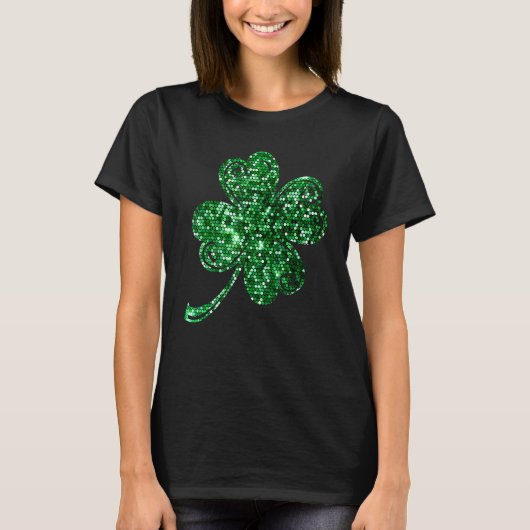 Cute Shamrock St Patricks Day Irish Pattern T-Shirt (Vorderseite)
