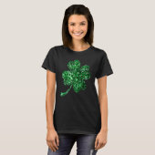 Cute Shamrock St Patricks Day Irish Pattern T-Shirt (Vorne ganz)