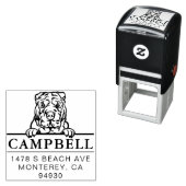 Cute Shar Pei Custom Dog Address Stamp Permastempel (Beispiel)