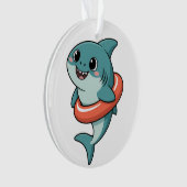 Cute Shark Baby With Float | Kids Ornament (Vorderseite)